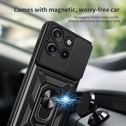 Case for Motorola Edge 50, Techsuit, CamShield, Black