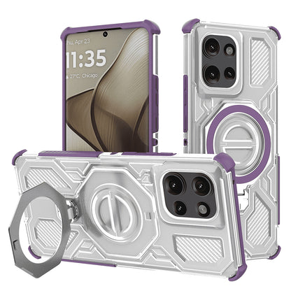 Калъф за Motorola Edge 50, Techsuit, Carbon Shield Pro, Лилав