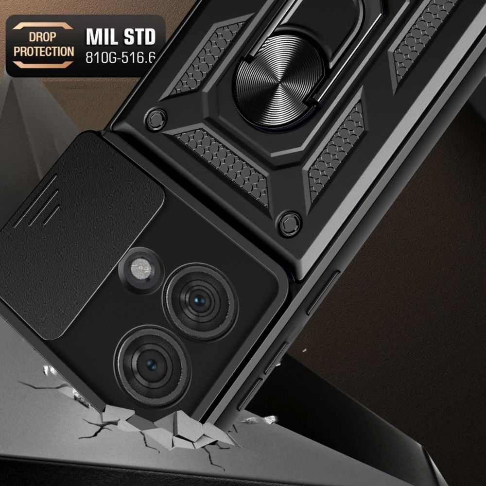 Case for Motorola Edge 50 Ultra, Techsuit, CamShield, Black