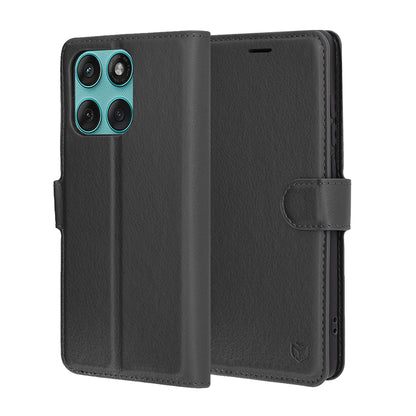Калъф за Motorola Edge 60 Fusion / Edge 60, Techsuit, Leather Folio, Черен