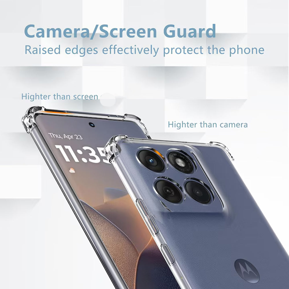 Калъф за Motorola Edge 60 Fusion / Edge 60, Techsuit, противоударен прозрачен, прозрачен