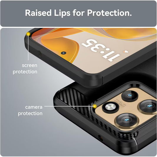 Калъф за Motorola Edge 60 Neo / Edge 50 Neo, Techsuit, Карбон, Син