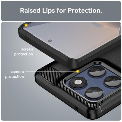 Case for Motorola Edge 60 Pro, Techsuit, Carbon, Black