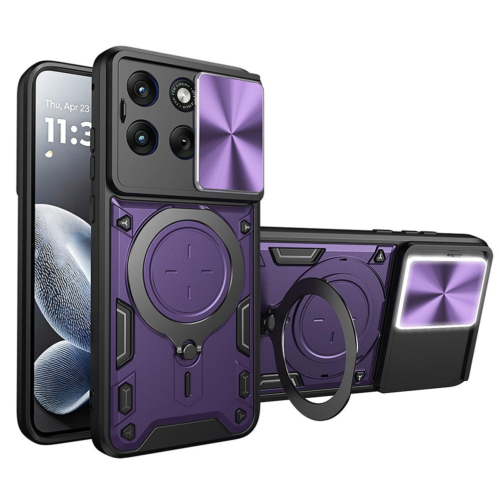 Калъф за Motorola Edge 70 Fusion, Techsuit, CamGuard Pro, Лилав