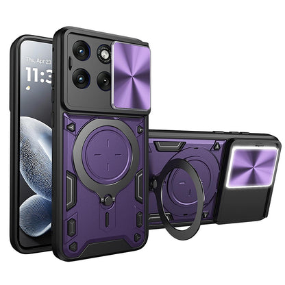 Калъф за Motorola Edge 70 Fusion, Techsuit, CamGuard Pro, Лилав