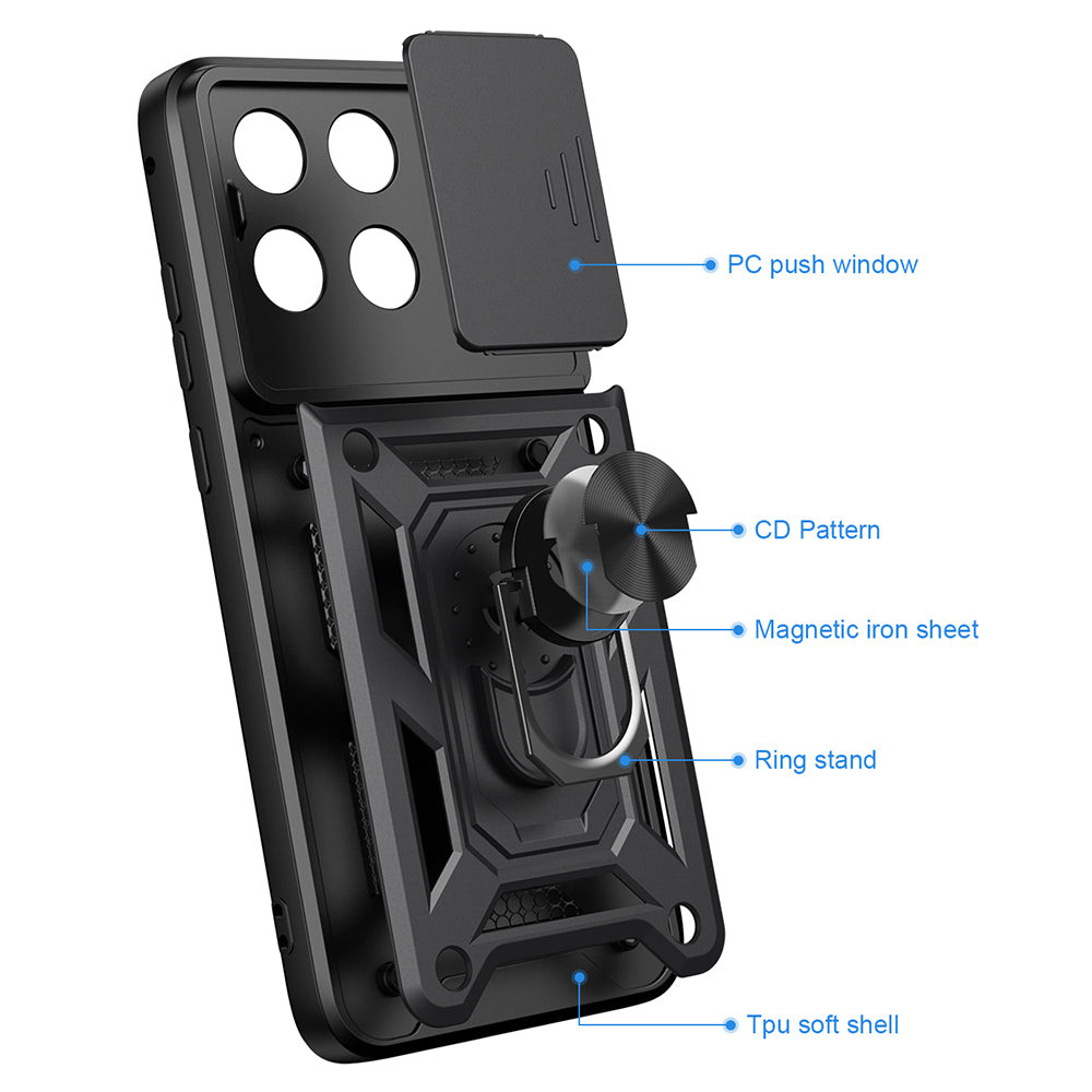 Case for Motorola Edge 70 Fusion, Techsuit, CamShield, Blue