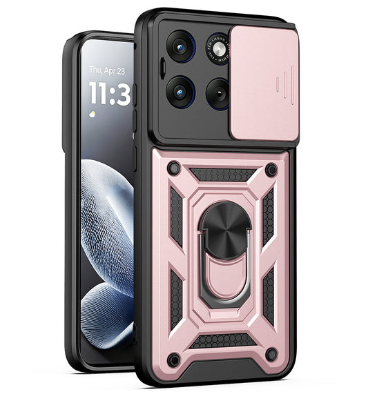 Калъф за Motorola Edge 70 Fusion, Techsuit, CamShield, Розово злато