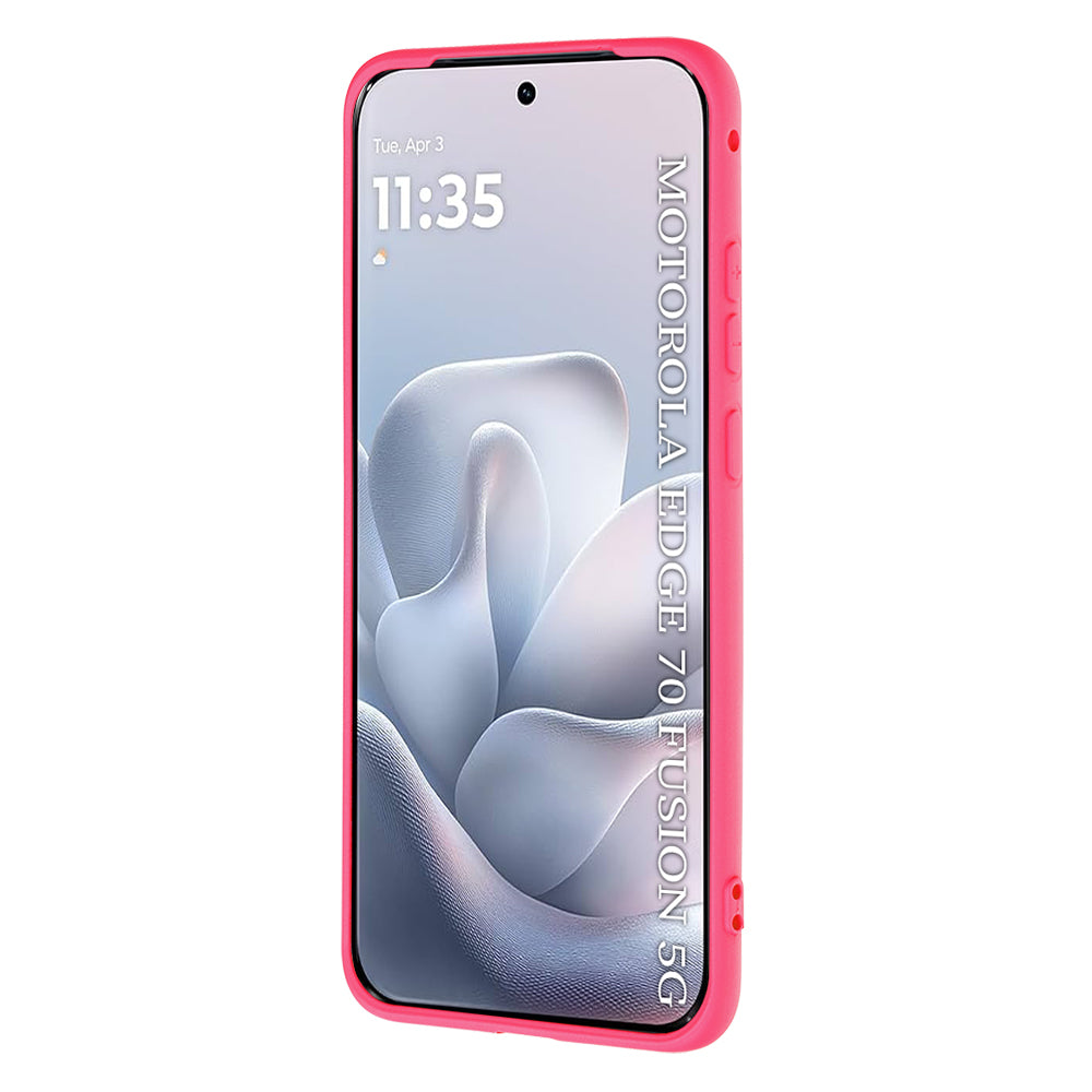 Калъф за Motorola Edge 70 Fusion, Techsuit, SoftFlex, Тъмнорозов