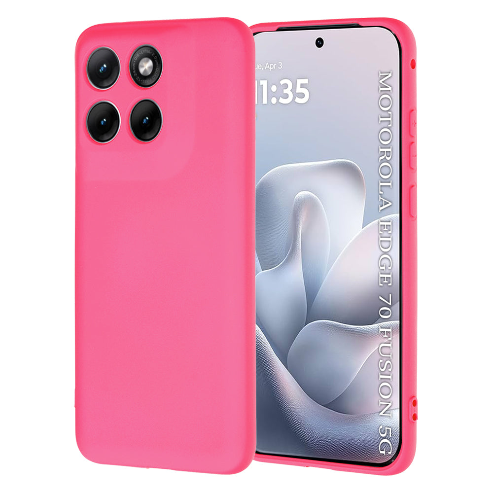 Калъф за Motorola Edge 70 Fusion, Techsuit, SoftFlex, Тъмнорозов