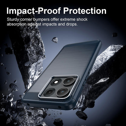 Калъф за Motorola Edge 70 Max, Techsuit, Карбон, Син