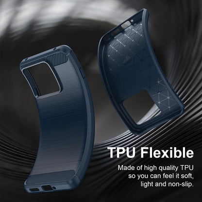 Калъф за Motorola Edge 70 Max, Techsuit, Карбон, Син