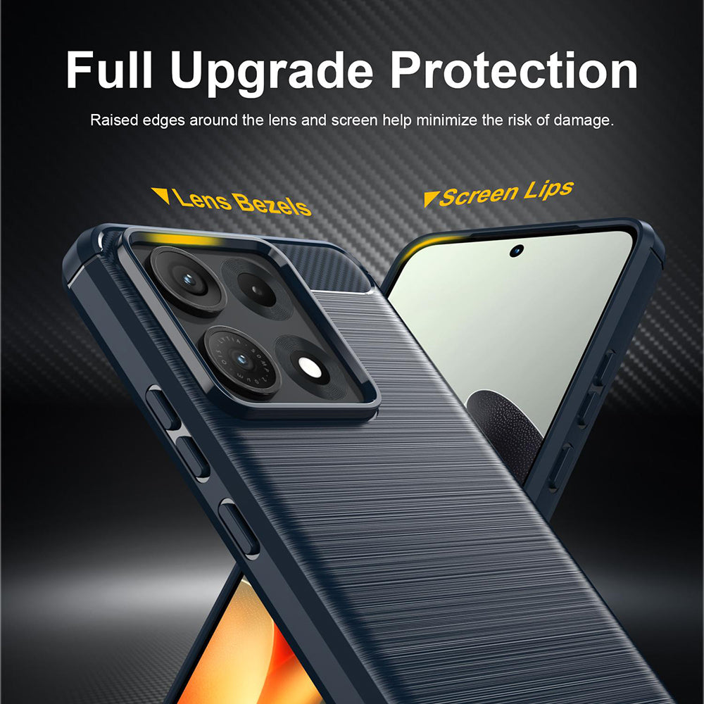 Калъф за Motorola Edge 70 Max, Techsuit, Карбон, Син
