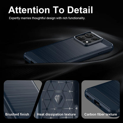 Калъф за Motorola Edge 70 Max, Techsuit, Карбон, Син