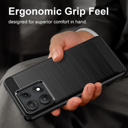 Калъф за Motorola Edge 70 Max, Techsuit, Карбон, Черен