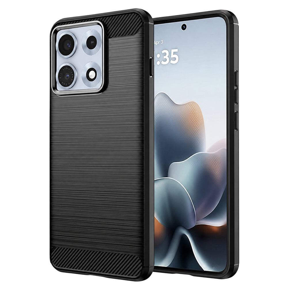 Калъф за Motorola Edge 70 Max, Techsuit, Карбон, Черен