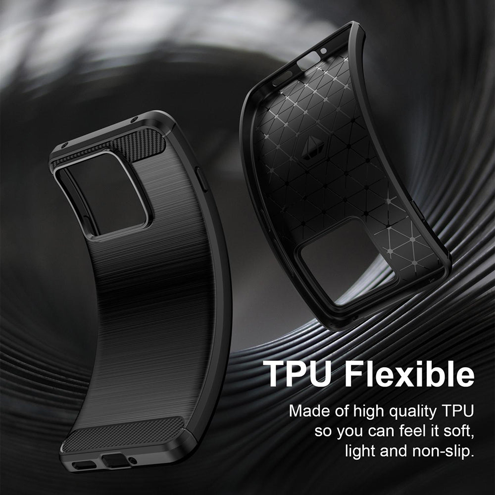 Калъф за Motorola Edge 70 Max, Techsuit, Карбон, Черен