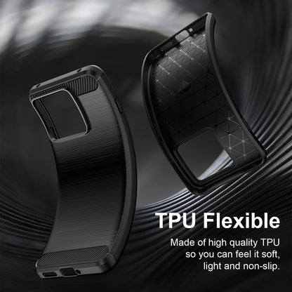Калъф за Motorola Edge 70 Max, Techsuit, Карбон, Черен