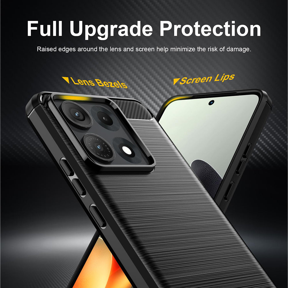 Калъф за Motorola Edge 70 Max, Techsuit, Карбон, Черен