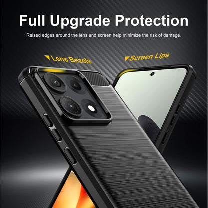 Калъф за Motorola Edge 70 Max, Techsuit, Карбон, Черен