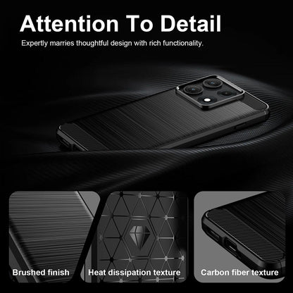Калъф за Motorola Edge 70 Max, Techsuit, Карбон, Черен