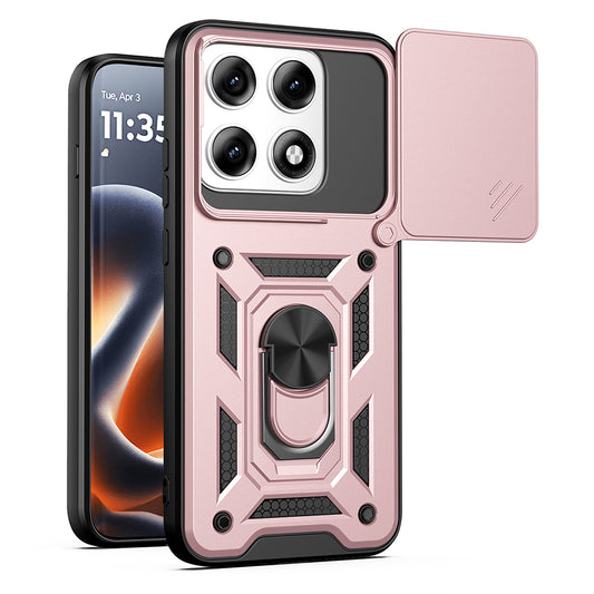 Калъф за Motorola Edge 70 Pro, Techsuit, CamShield, Розово злато