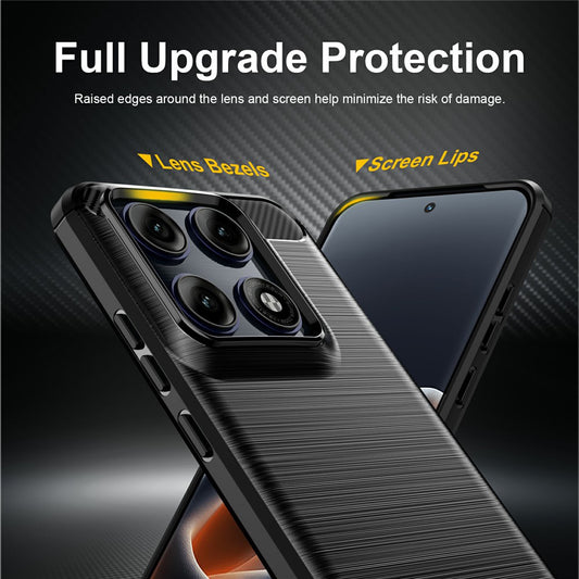 Калъф за Motorola Edge 70 Pro, Techsuit, Карбон, Черен