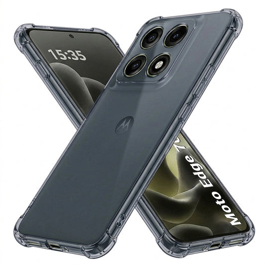 Калъф за Motorola Edge 70 Pro, Techsuit, Shockproof Clear, Опушен