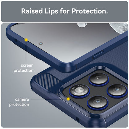 Калъф за Motorola Edge 70, Techsuit, Карбон, Син