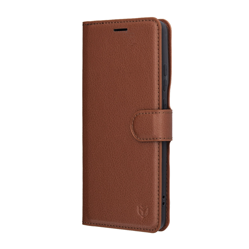Калъф за Motorola Edge 70, Techsuit, Leather Folio, Кафяв
