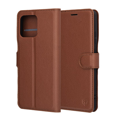 Калъф за Motorola Edge 70, Techsuit, Leather Folio, Кафяв