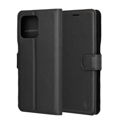 Калъф за Motorola Edge 70, Techsuit, Leather Folio, Черен