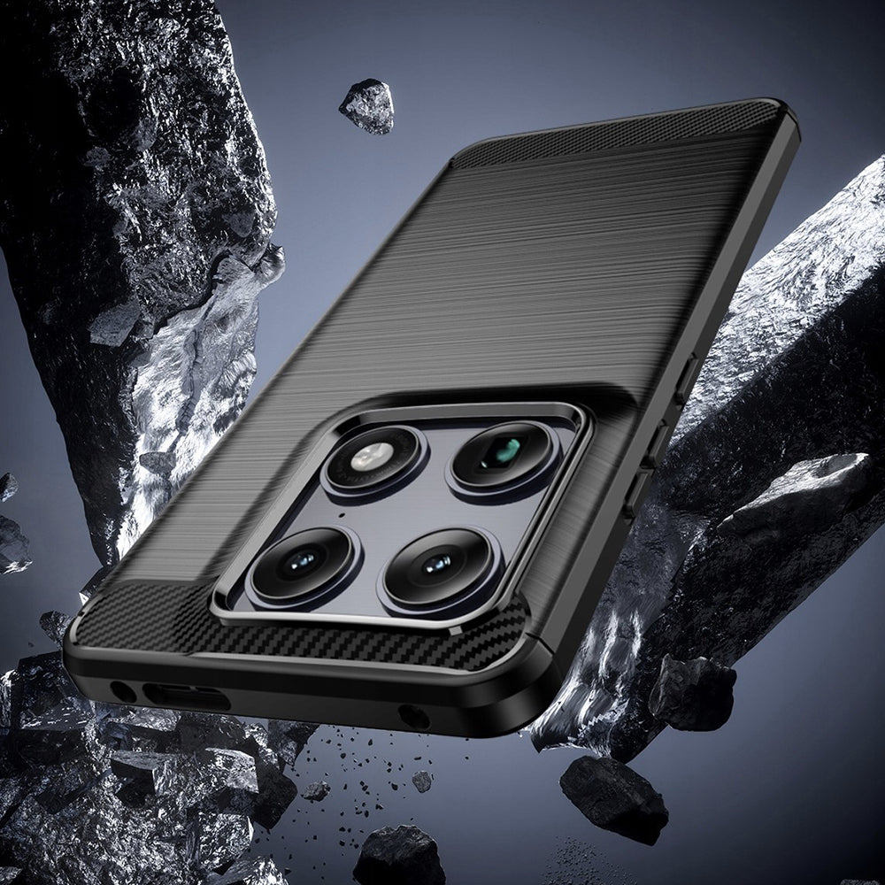 Калъф за Motorola Edge 70 Ultra / Signature, Techsuit, Carbon, Черен