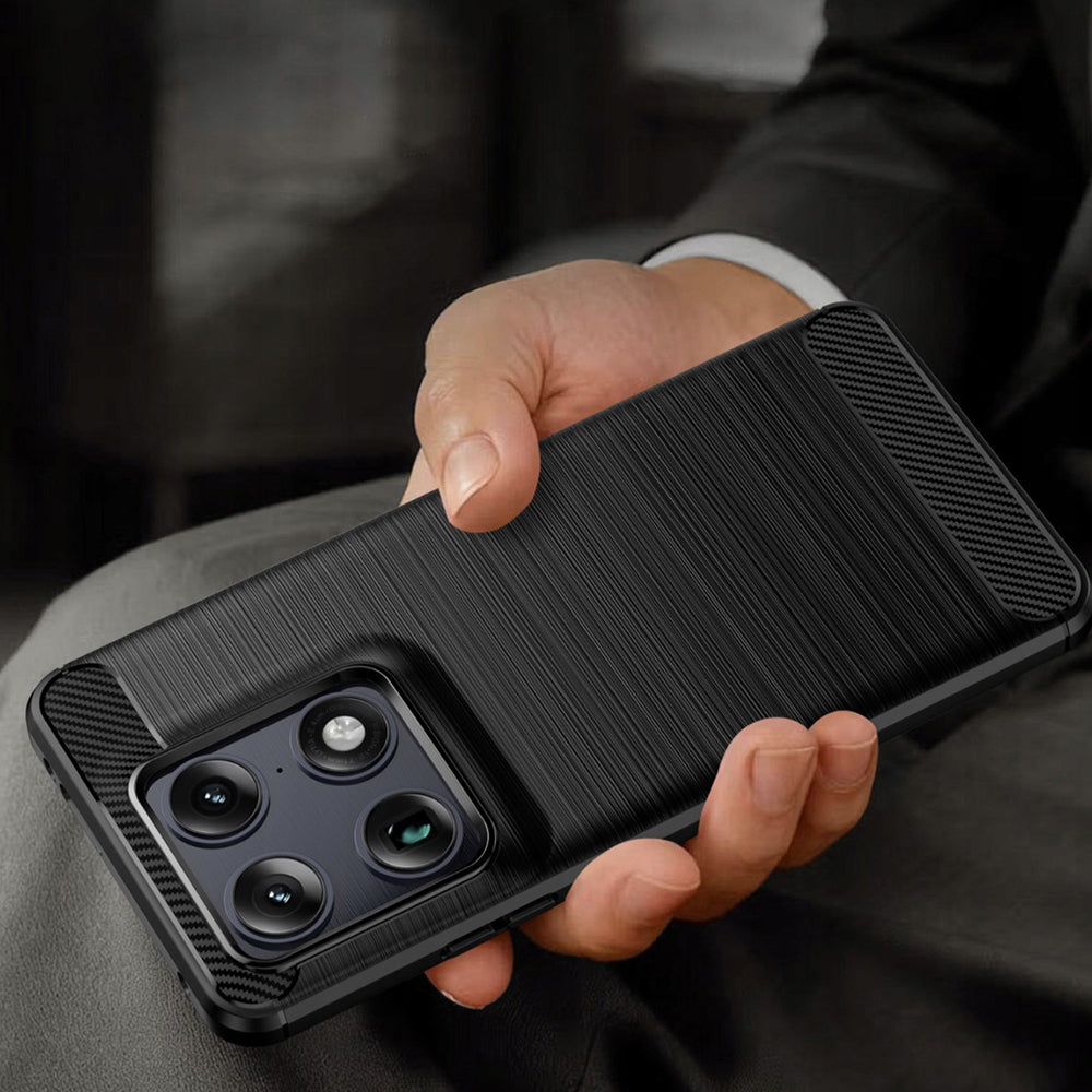 Калъф за Motorola Edge 70 Ultra / Signature, Techsuit, Carbon, Черен