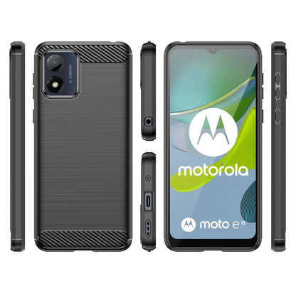 Калъф за Motorola Moto E13, OEM, Карбон, Черен