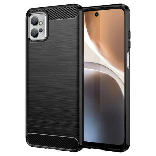 Калъф за Motorola Moto G56, OEM, Carbon Pro, Черен