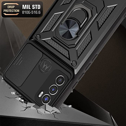 Калъф за Motorola Moto E40 / E30 / E20, Techsuit, CamShield, Черен