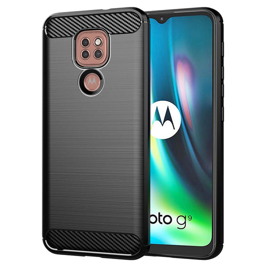 Калъф за Motorola Moto E7 Plus / G9 Play, Techsuit, Карбон, Черен