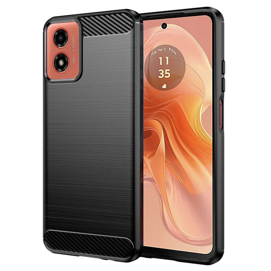 Калъф за Motorola Moto G04s / E14 / G24 Power / G04 / G24, Techsuit, Карбон, Черен