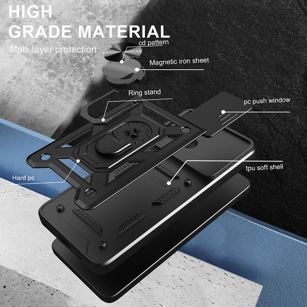 Калъф за Motorola Moto G06, Techsuit, CamShield, Черен