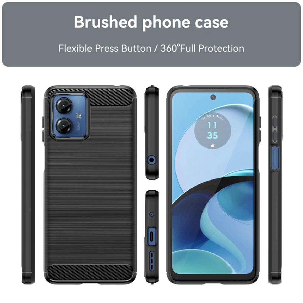 Калъф за Motorola Moto G14, Techsuit, Карбон, Черен