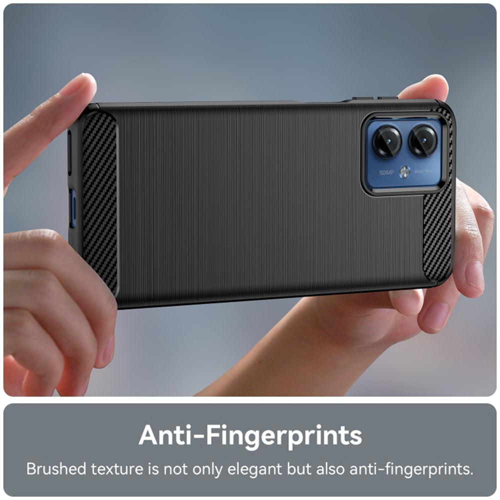 Калъф за Motorola Moto G14, Techsuit, Карбон, Черен