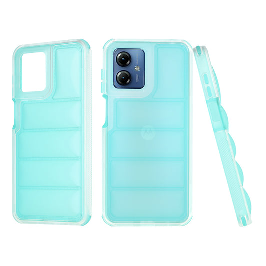 Калъф за Motorola Moto G14, Techsuit, Wave Shield, Тюркоаз