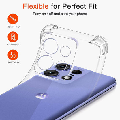 Калъф за Motorola Moto G15 / G15 Power, Techsuit, противоударен прозрачен, прозрачен