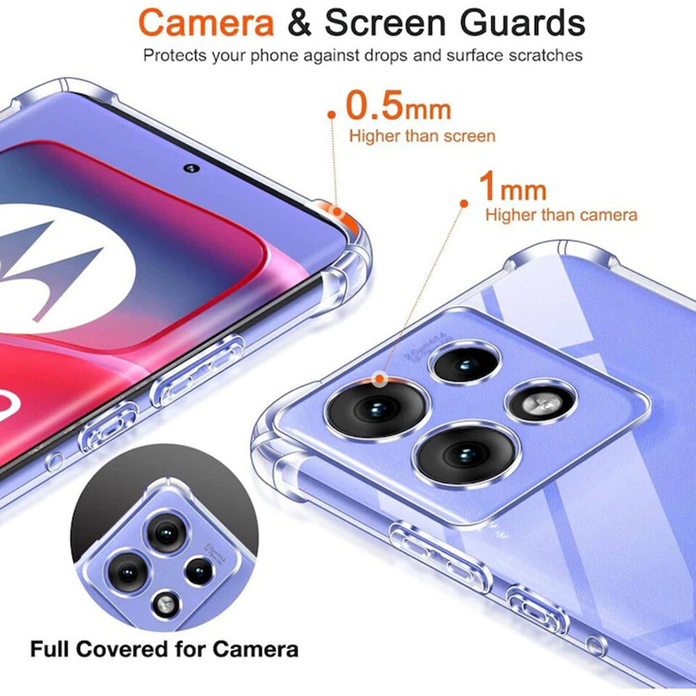 Калъф за Motorola Moto G15 / G15 Power, Techsuit, противоударен прозрачен, прозрачен