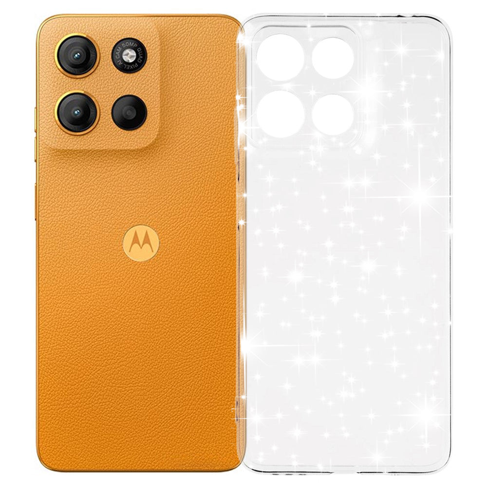 Калъф за Motorola Moto G15 / G15 Power, Techsuit, SparkleSkin, Прозрачен