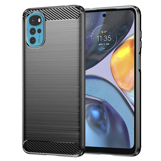 Калъф за Motorola Moto G22, Techsuit, Карбон, Черен