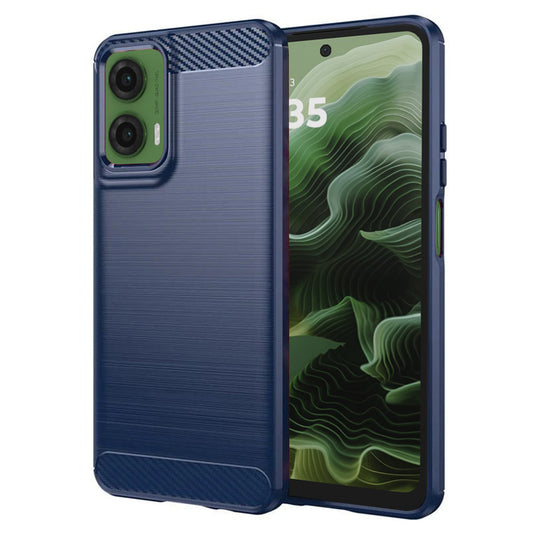Калъф за Motorola Moto G35, Techsuit, Карбон, Син