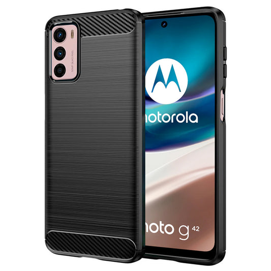 Калъф за Motorola Moto G42, Techsuit, Карбон, Черен