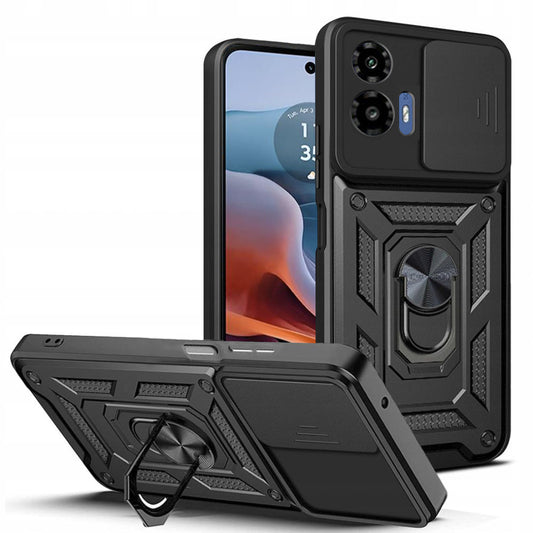 Калъф за Motorola Moto G45 / G34, Techsuit, CamShield, Черен