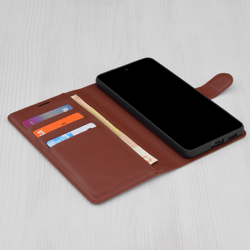 Калъф за Motorola Moto G45 / G34, Techsuit, Leather Folio, Кафяв